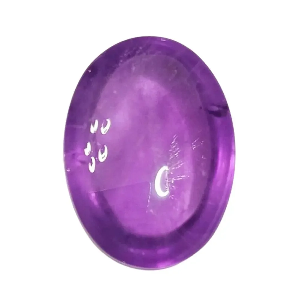 Natural Purple Amethyst Oval Cabochon 22.15 CT Translucent Loose Gemstone